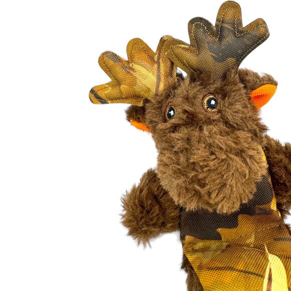 Vibrant Life Tough Buddy Camo Moose Plush Dog Toy Level 3 Durable Squeaky Chew - Picture 15 of 15